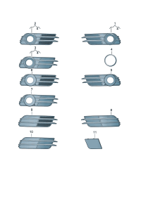 4GD807681C-Grille assy For vehicle adaptation Cruise control Acc