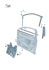 5HG837461-Window regulator lh & rh Window regulator Operating device