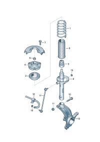 3AA413031M-SHOCK ABSORBER-FRRH-VW-TOUREG