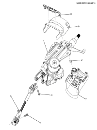 94554539-Kit, steering column (for rear 20110613)