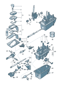 4B1713141H-Knob assy-shift lever (Artificial leather)