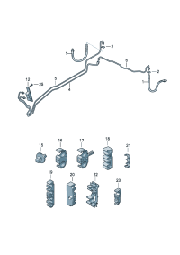 7L8614726C-Tube, from distributor Hose, brake
