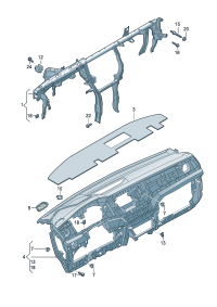 22G857017-Member, instrument panel cross