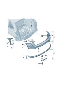 8R0807521P-Spoiler For use with parking assist Vehicle type