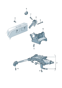 7N0419250C-Bracket, steering column