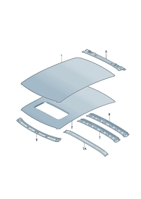 34D817101-Roof top For car models with sliding roof