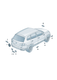 7P6853630DFOD-VW (black highlight/ High bright with chrome plating)