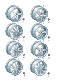 8W0601025BH-Wheel rim-aluminium alloy  Colour code:
