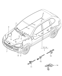 95561290100-Wiring harness Compartment, passenger * Part number available * Vehicle production number * 
