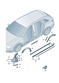 8W0853374G9B9-Mldg assy-c D -13.06.2016  (sateen black)