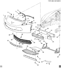 23433556-BRACKET,FRT BPR FASCIA OTR