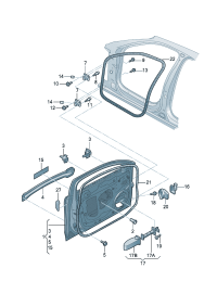 8KD833051A-Door assy-rr, lh D-21.09.2009