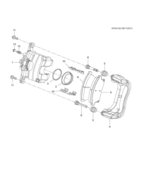 22737859-Kit, front disc brake plate repair (incl. 8-10)
