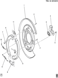25911891-Plate, rr brake (incl 3-5) (AC-DELCO #25911891)