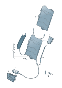 8W0881879-Brkt air cushion, For lumbar support  D -MJ 2019