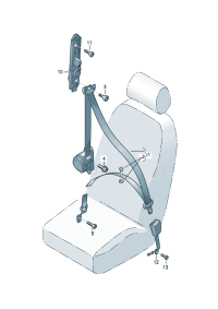 7N1857705ARAA-S/belt assy -3 Atm & s/belt tensioner  Check this item (black)