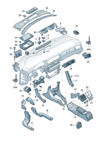 4B0815743K7H5-Deflector, air nozzle (gray)
