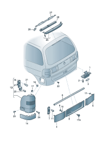 7M7945095A-Taillight and turn signal lamp, Brake signal lamp, Motor, reflex