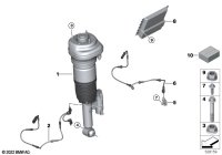 37105A44643-Air shock absorber rr lh
