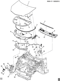 22834619-Bracket, hood main latch