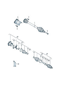 4E0407271A-Band f joint Shaft, half swing