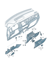 22G857147A-Opener, glove box