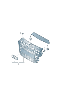 8XA853651B1QP-Grille, radiator (rock ash)
