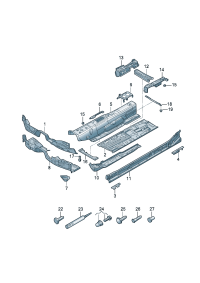 5Q0801252-Beam assy-lwr