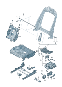 5ND959761-Seat tilt Adjust the motor  Porsche panamera: