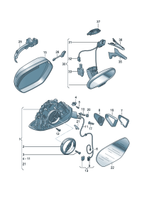4G8858531AM-Mirror assy-outside, band Adj-power  Cooperate as needed: