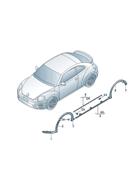 5C5853856CA7W-Garnish assy-s/rail lwr D-o/s 2017  (reflective silver metallic D-01.05.2017)