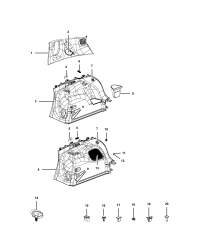 53233085-PANEL QUARTER TRIM UPPER, INCLUDES C AND D PILLAR CAPS, CLIPS ATTACH