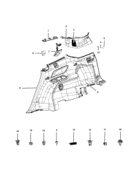 53245527-PANEL D PILLAR UPPER, INCLUDES MOUNTING CLIPS