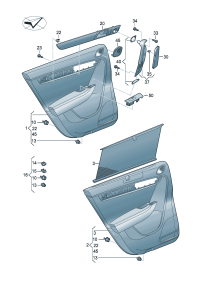 3AD867179-PULL HDL ASSY WAG