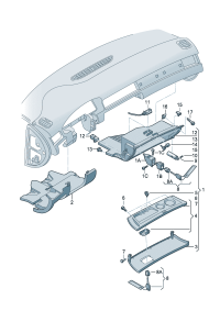 4C1857035-Glove box assy (Co-pilot position)