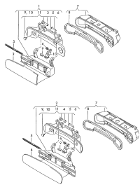 4B1837205A-Handle assy, outer band Opening, cylinder