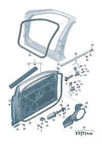 4K0831051A-Door assy-rr, lh D-11.06.2018 -18.01.2021