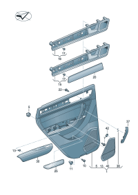 7P6867470AGOUM-Incar console Speaker assy black