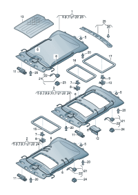 4H4868438A-Garnish assy-roof (Alkantra) For w/belt extension The model of