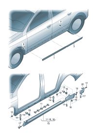 3AD854949A-Cover, door Tape mldg: