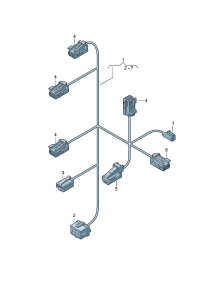 56D971641C-Harness, for center Engine mounting kit