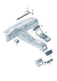 4E1927137EM-Switch assy, multi control Lamp, electronic control Stabilizer-epb-, lh-, Parking system & pow