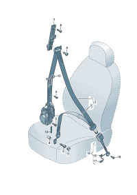 81D857705BV04-S/belt assy -3 Atm & s/belt tensioner  D -31.05.2021 (black   Scrap/new unit EAL-calcu
