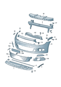 1K8807221J-Plate, bumper Washer w/headlamp Unit of the car  Porsche panamera: