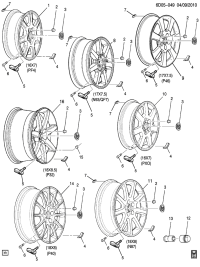 9595743-Wheel, 17X7.5 (17X7.5) (code HBF)