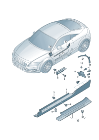 8J0853855D-Garnish assy-s/rail lwr Contains: