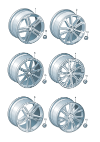 4N0601025AF-Wheel rim-aluminium alloy Add mark: Colour code: