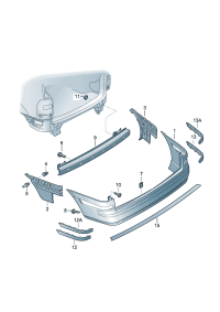7M3807421C-Plate, bumper For use with parking assist Vehicle type