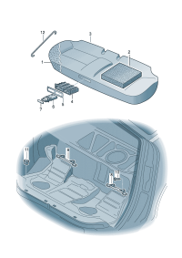 4B0885996-Bezel-strip pull handle Drink holder