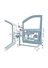 7M3831021E-Door assy-rr, lh Pay attention to the repair manual Cooperate as needed: